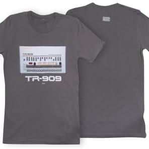 Roland TR-909 Crew T-Shirt Size Medium in ASPHALT image 1