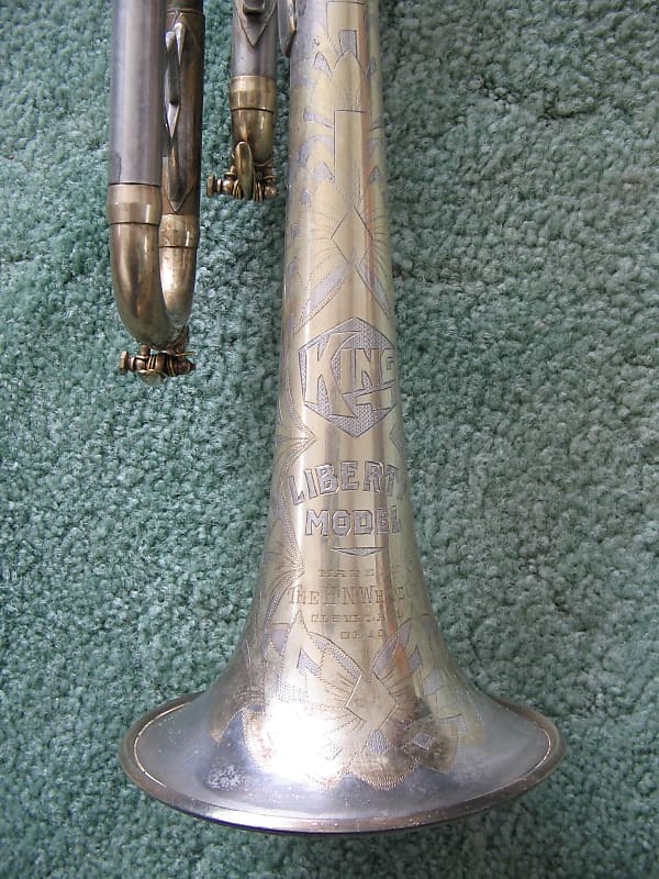 King Liberty Trumpet, Model 2 2B Vintage 1938, Satin Silver Reverb