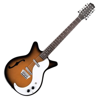 Danelectro '59 12 String Guitar With F-Hole ~ Tobacco Sunburst for sale