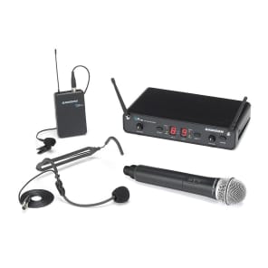 Samson Concert 288 All-In-One Dual-Channel UHF Wireless Handheld/Lavalier Mic System - I Band (518-566 MHz)