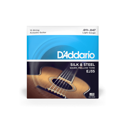 D'Addario EJ35 Silk & Steel 12-String Folk Guitar Strings 11-47 image 2