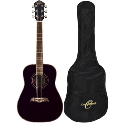 Oscar Schmidt OGHSB 1/2 Size Acoustic Guitar Kit with Gig Bag, Black for sale