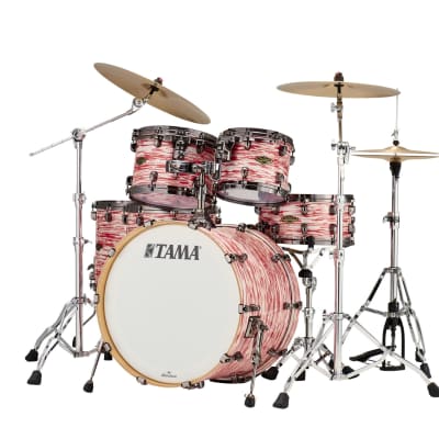 Tama WBR52LBNS-RWO Starclassic Walnut/Birch Duracover Wrap Shell Kit 5 pcs 2025 - Red & White Oyster/Black Nickel HW image 3