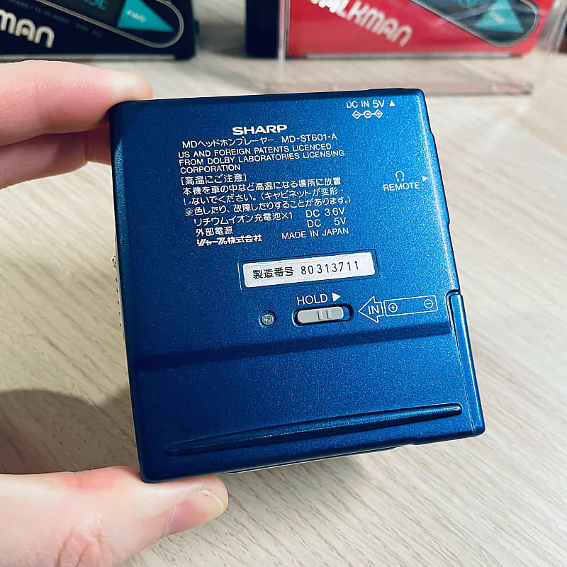 RARE] SHARP MD-ST601-A MD Walkman MiniDisc Player, NM Blue