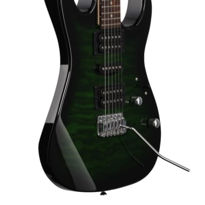 Ibanez GRX70QA Electric Guitar Trans Green Burst image 9