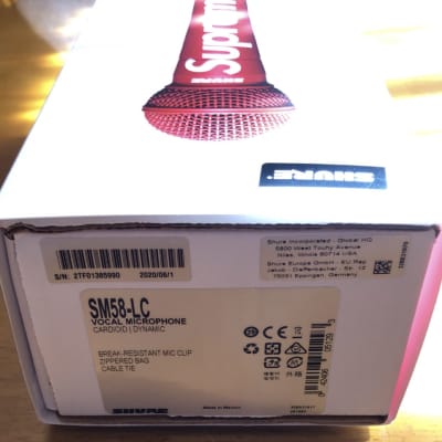 Sold Out Supreme x Shure SM58 Dynamic Microphone Red White Supreme