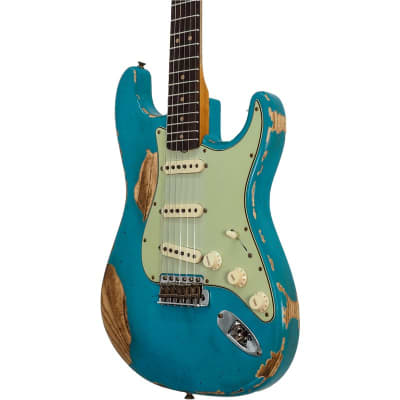 Fender Custom Shop 1963 Stratocaster Super Heavy Relic, Tao Turquoise image 3