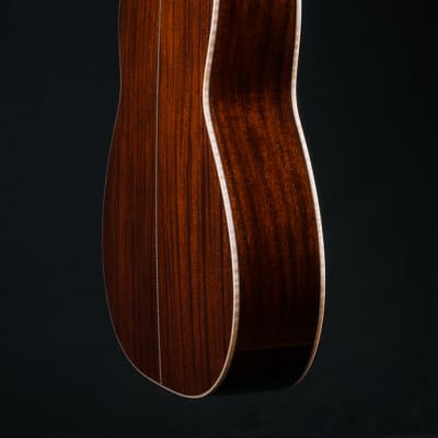 Huss and Dalton FS-41 African Mahogany and Bearclaw Italian Spruce with Paua Pearl NEW image 24