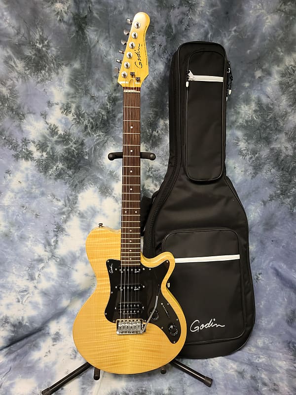 2008 Godin SD22 Highly Figured Silver Maple Leaf Flamey Top Reverb