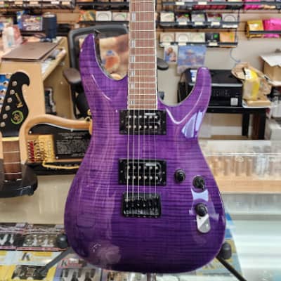 ESP LTD H-200 FM See Thru Flame Maple Purple electric guitar image 2