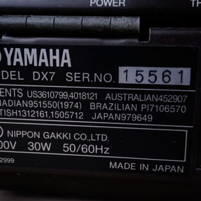 Yamaha DX7 Digital FM Synthesizer 1980s Brown Original Version 100V Made in Japan MIJ w/ Case image 14