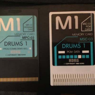 Korg M1 Program and PCM Memory Cards MPC-03/MSC-03 Drums 1