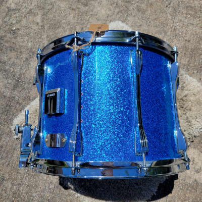 Vintage 1980's Ludwig 14x10 Field/Snare Drum - Blue Sparkle - (094-2) image 9