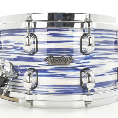 Tama MRS1465-BWO Starclassic Maple 14x6.5" Snare Drum 2022 Blue & White Oyster with Chrome Hardware imagen 1