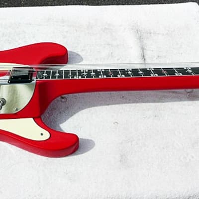Vintage USA 1967 Mosrite Smith Guitar Mel-O-Bar Electric Slide Guitar Serial #128 - Rare Red Finish image 4