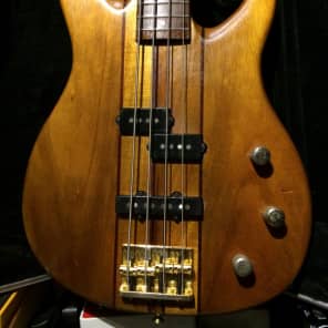 Peavey Unity series 4 String Neck Thru Bass Guitar Purple Heart & Koa image 5