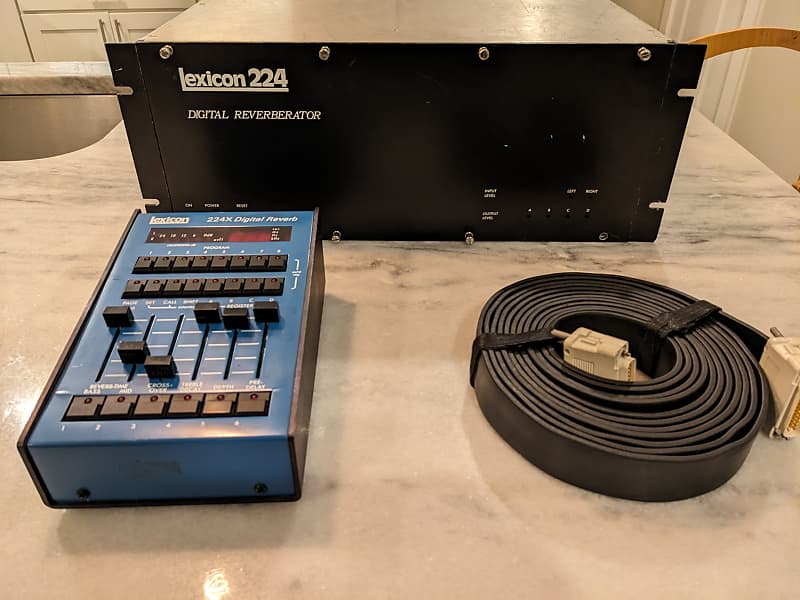 Lexicon 224X Digital Reverberator with LARC 1980s - Black with Blue Remote image 1