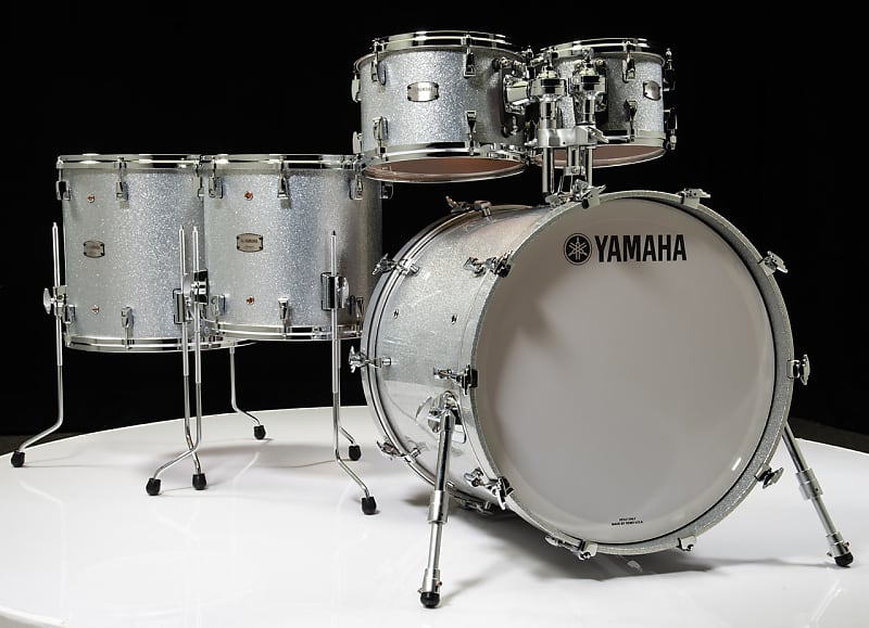 Yamaha Absolute Hybrid Maple 5pc 10/12/14/16/22 Silver Sparkle image 1