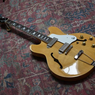 1982 Epiphone Casino Natural, Biege Label, Made in Japan Matsumoku Factory, MIJ image 5