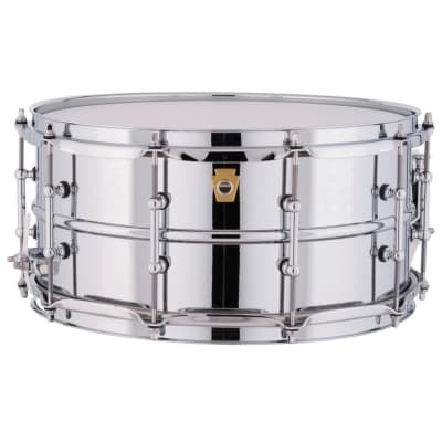 Ludwig LM402T Supraphonic Smooth Aluminum Snare Drum with Tube Lugs, 6.5"x 14" image 3