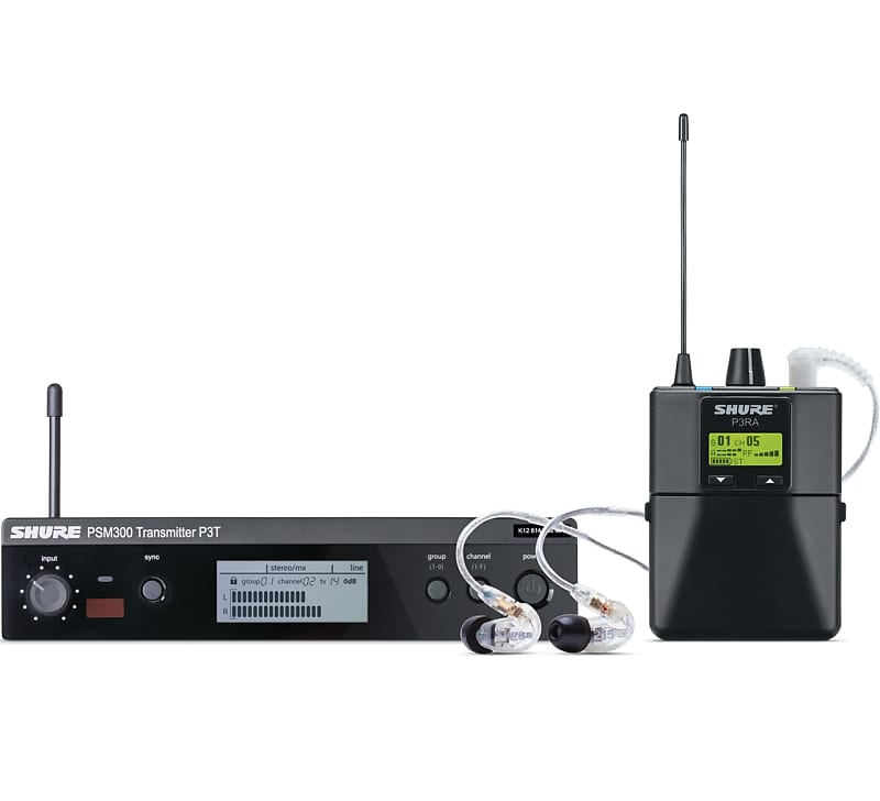 Shure P3TRA215CL-J13 PSM300 Wireless System With SE215-CL Earphones image 1