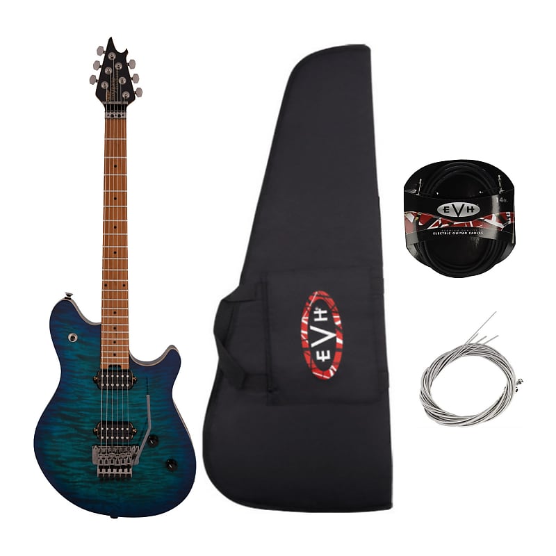 EVH Wolfgang Standard QM 6String Electric Guitar (Chlorine Reverb