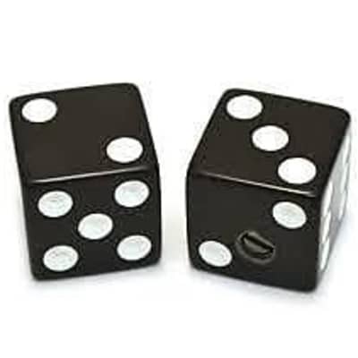 Black Dice Knobs - 2 Pack - Universal for Guitar and Bass for sale
