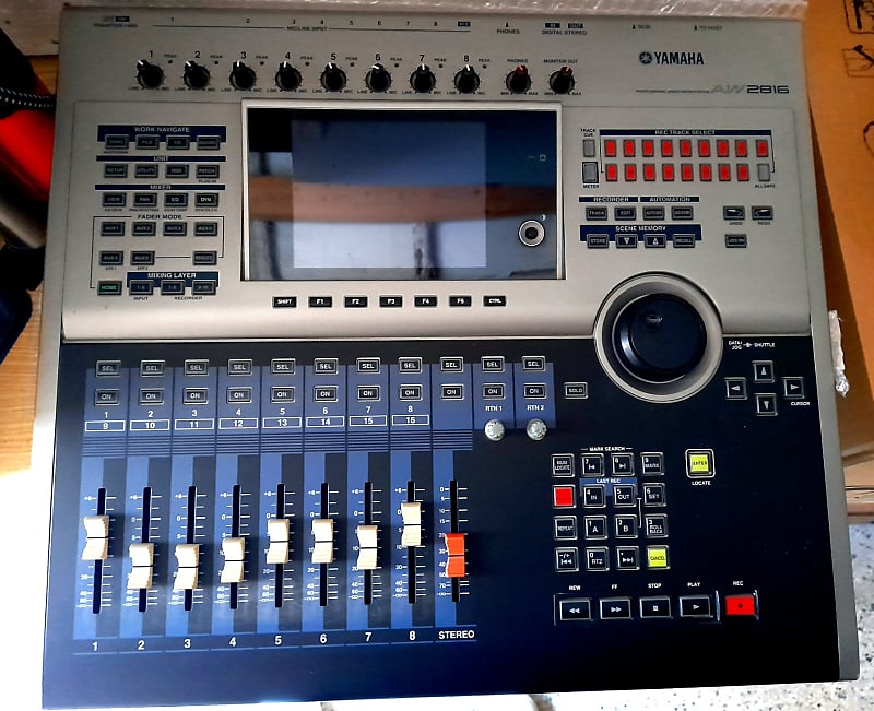 Yamaha AW2816 Professional Audio Workstation 16-Track Digital Recorder  2000s - Gray and Black