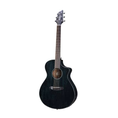 Breedlove Rainforest S Concert CE African Mahogany Soft Cutaway 6-String Acoustic Electric Guitar with Fishman Presys I Electronics (Midnight Blue) image 3