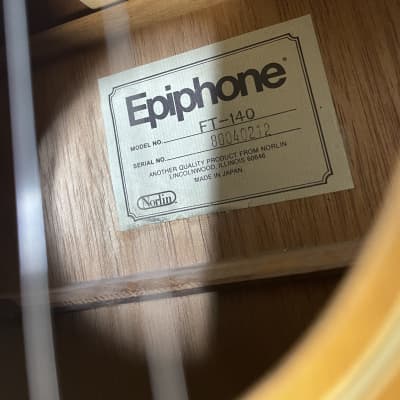Epiphone FT-140 Texan 1980 Natural Finish Beautiful Tone Low Action NICE! image 5