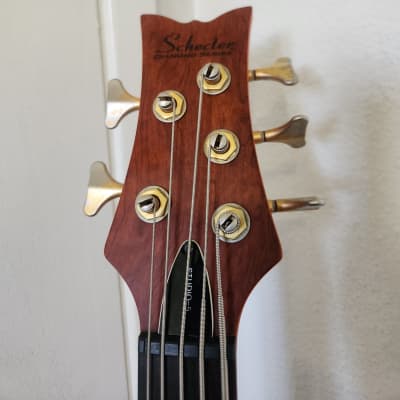 Schecter Stiletto Studio-5  LH Active 5-String Bass Left-Handed 2014 - Honey Satin image 4