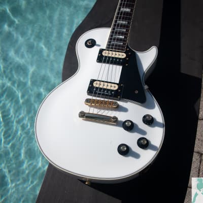 1990 Greco EGC68-60 Les Paul Custom Open "O" Mint Collection - White - Made In Japan - Demo Video image 5