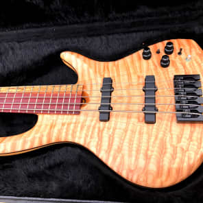 Roscoe Century 3005 J 34" scale Jazz Bass Guitar + custom upgrades extras Purpleheart Maple Ash image 4