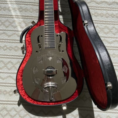 Beltona Custom 7 String Resonator Guitar Mid to late 90s - Nickel plated brass body. Mahogany neck with ebony fret board. for sale