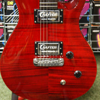 Crafter Convoy CT electric guitar in transparent red - Made in Korea image 6
