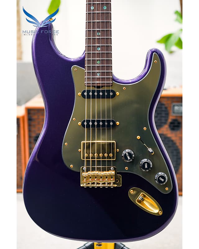 Don Grosh NOS Retro SSH-Metallic Plum Crazy w/Brushed Gold | Reverb