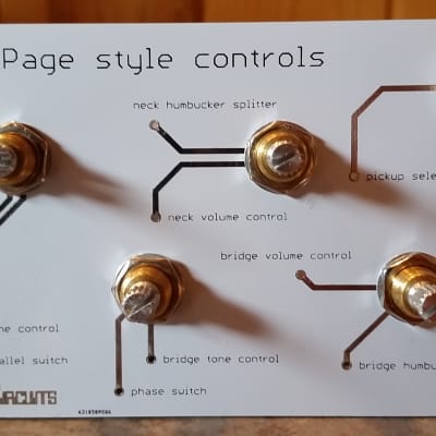 Big Leg circuits Semi-hollowbody Jimmy Page style wiring kit image 3