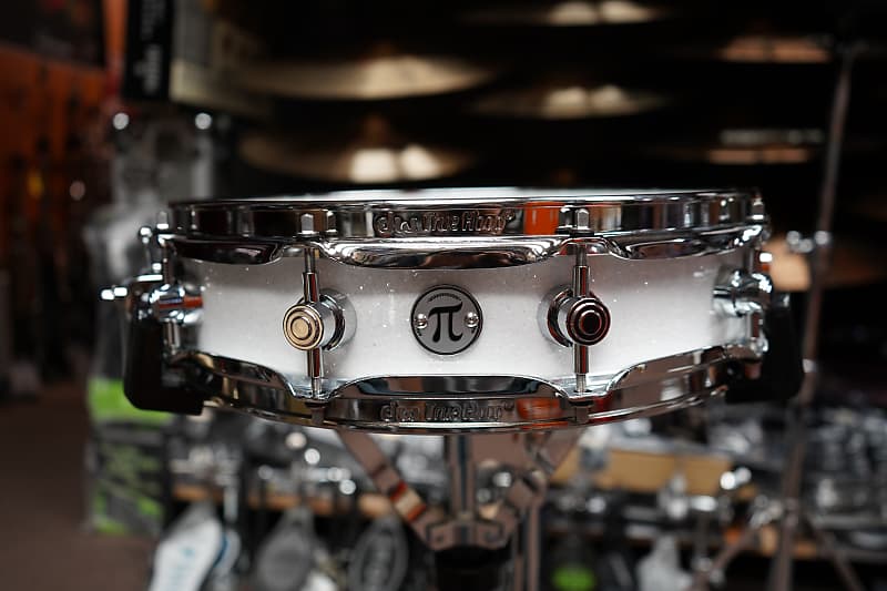 DW Collector's Series Pi Snare - Pure Maple White Glass Sparkle Chrome Hdw. | 3.14" x 14" Snare Drum image 1