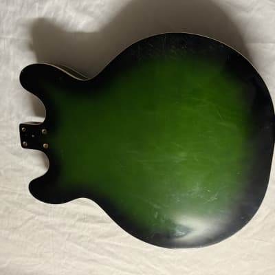 Aria Encore Matsomoku Hollow Body Electric Guitar Body Bigsby W/ Plate 1960s 1970s Green Fade image 8