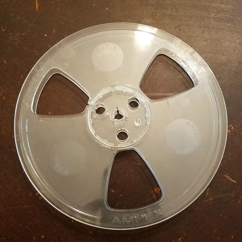Vintage 7-Inch Take-Up Tape Reel Empty reel-to-reel Clear Plastic