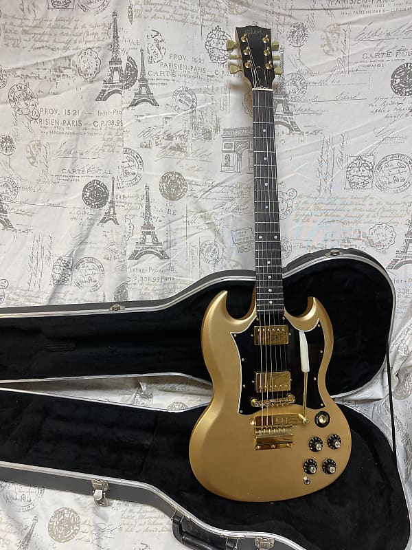 2003 Gibson SG Special ALL GOLD Refinish Pro Repaired Headstock Super Cool  Touring Instrument!