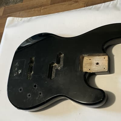 1980's Overseas Kramer Striker 700st Black 4 String Electric Bass Guitar Body image 2