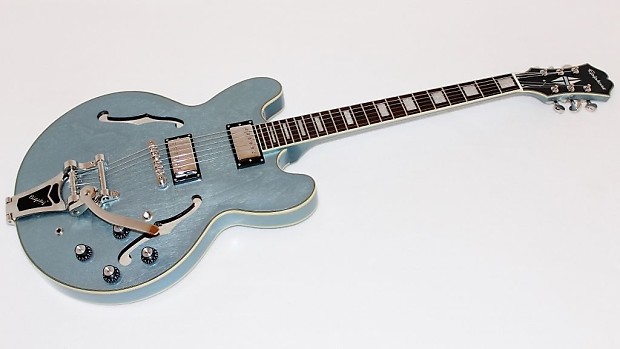 Epiphone Limited Edition ES-355 Electric Guitar w/ Bigsby Tremelo Pelham  Blue