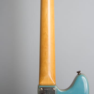 Fender  Duo-Sonic II Solid Body Electric Guitar (1966), ser. #145972, original grey hard shell case. image 9