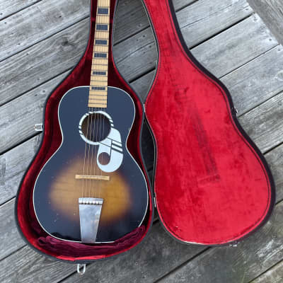 Old Kraftsman L-2386 Sunburst Parlor Guitar w/ Case image 1