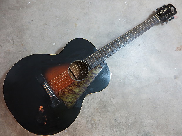 Vintage 1937-1944 Harmony Vogue H-1160 Acoustic Guitar Rare Model High Action Project image 1