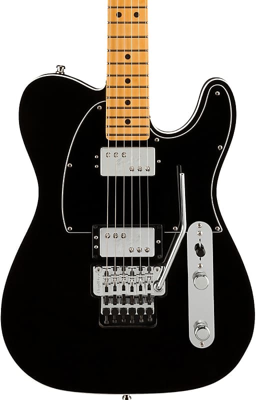 Fender American Ultra Luxe Telecaster HH w/ Floyd Rose. Maple Fingerboard, Mystic Black image 1