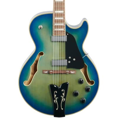 Ibanez GB10EM George Benson Electric Guitar, Jet Blue Burst image 1