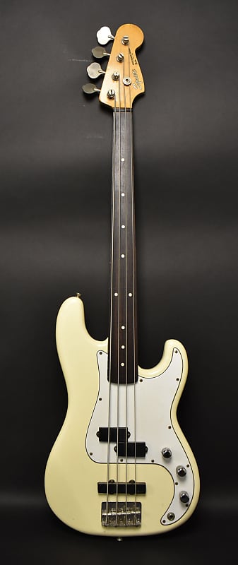 1985 Fender Squier Mij Precision Bass Olympic White Reverb