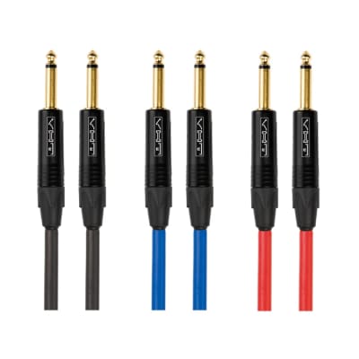 VHT Ultra Instrument Cable, 18 Foot 1/4" Straight Ends Neutrik Plugs - Blue image 4